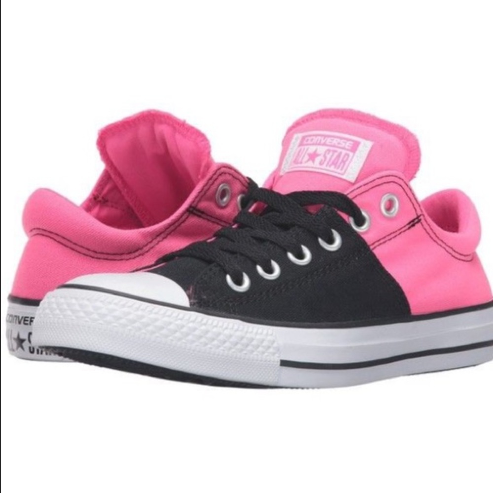 ❤️Pink/black converse